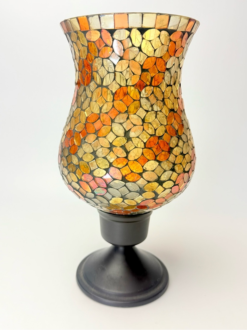 PartyLite Multicolor Mosaic Candle Holder 11x6